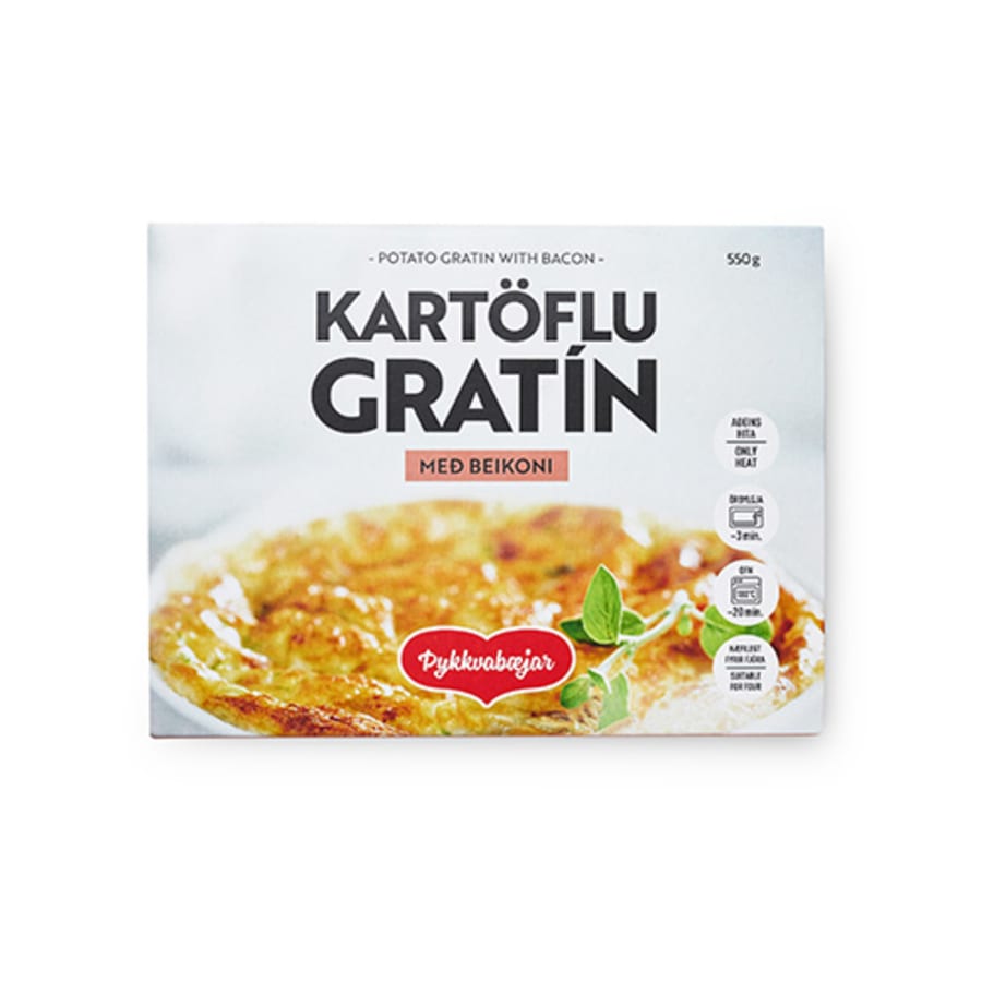Kartöflugratín með Beikoni 550g / 12 í kassa - ÞYKKVABÆJAR