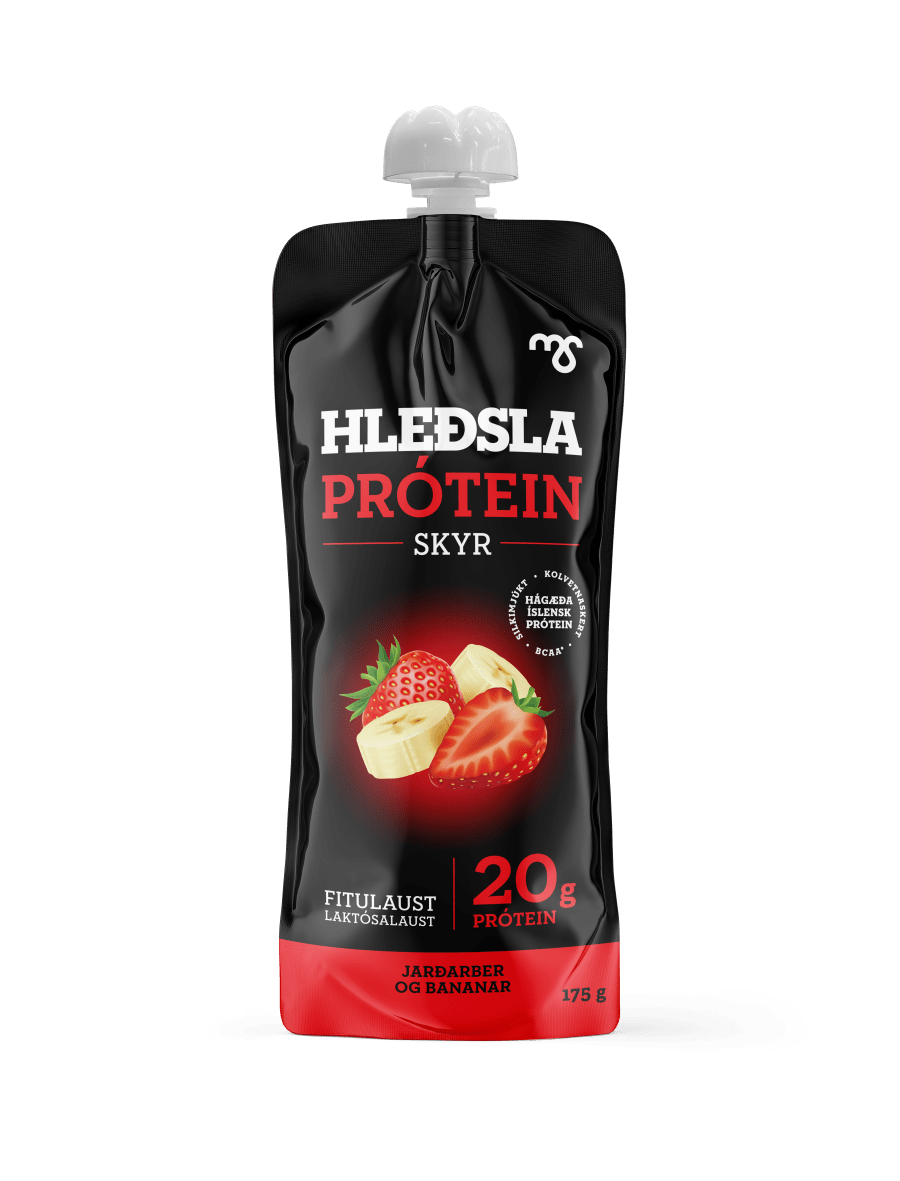 Ms hleðsla próteinskyr skvísa jarðaber & bananar 175 g