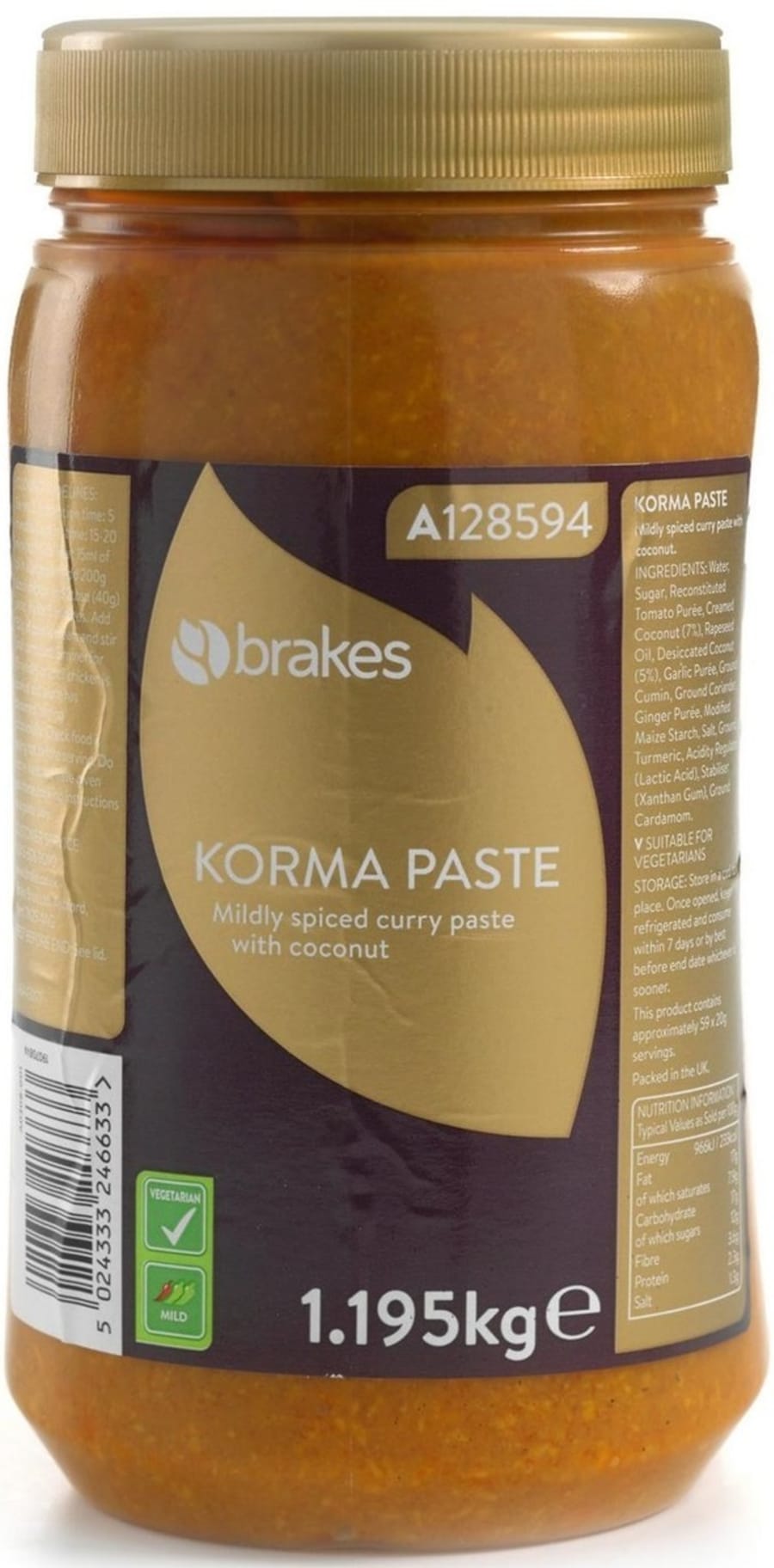 Korma Curry Paste 1x1,2 Kg Brakes 128594