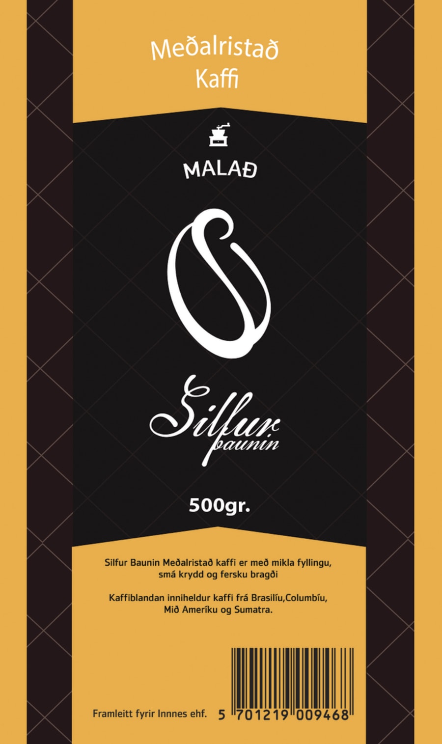 Silfur Meðalristað Malað Kaffi