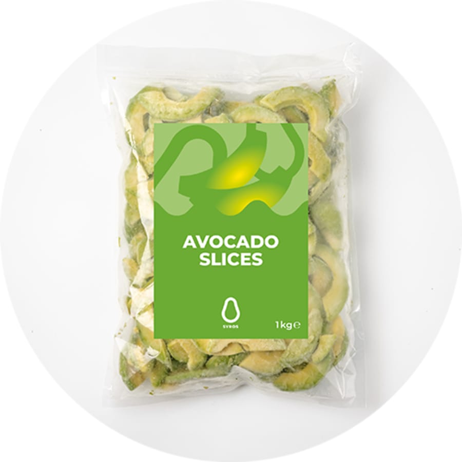 Lárpera Avocado sneiðar IQF 1 kg (6stk/ks)