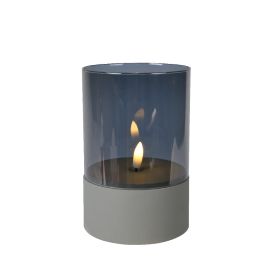 LED-Útikerti Concrete grátt 10x15cm.(12)