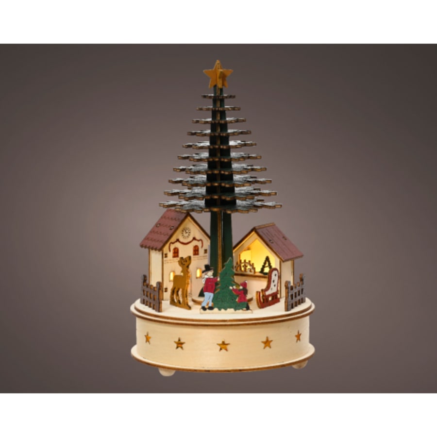 LED  Jólaland Wood Tree 15x25cm. (6)