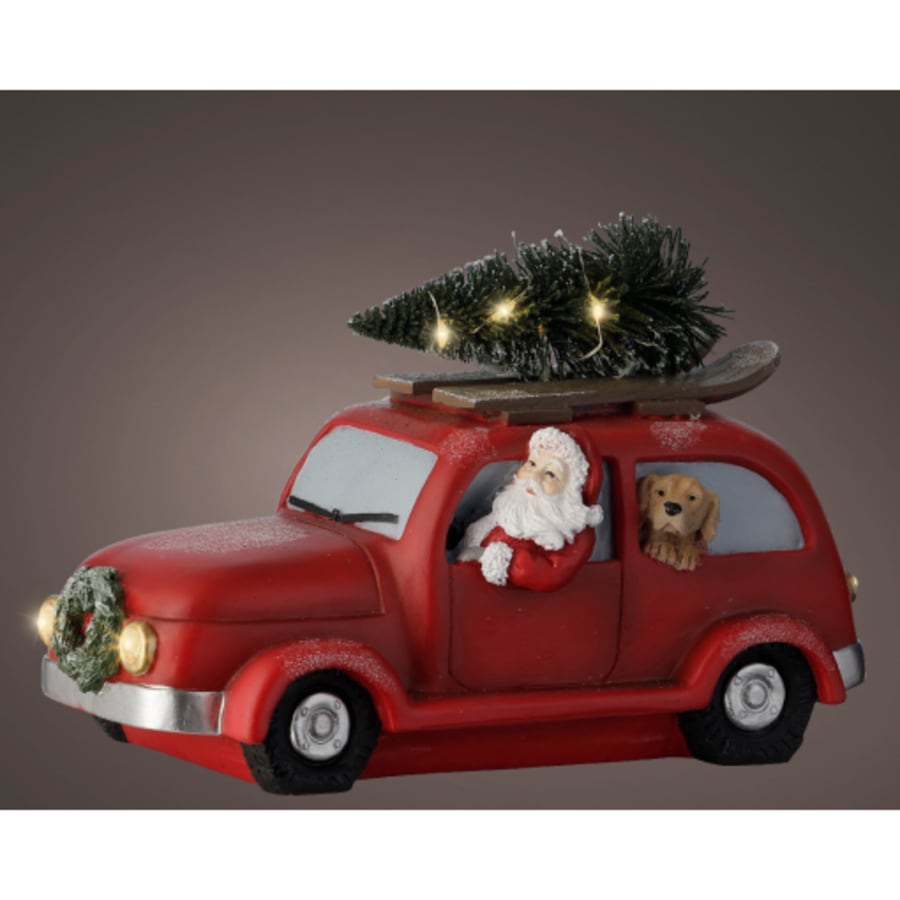 LED Bíll Santa Red 12x15cm. (6)