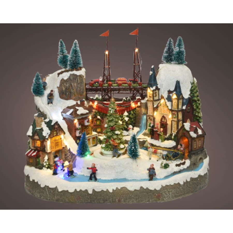 LED Jólaland Village 39x32cm. (1)