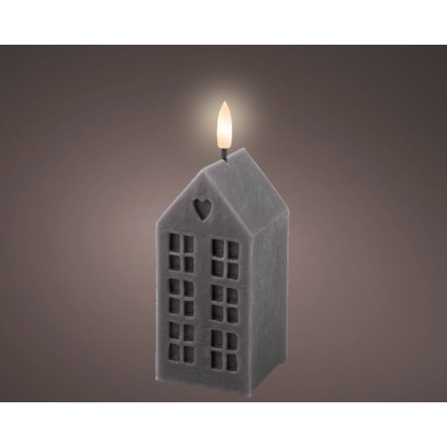 LED Kerti HOUSE grátt 6x15cm. (16)