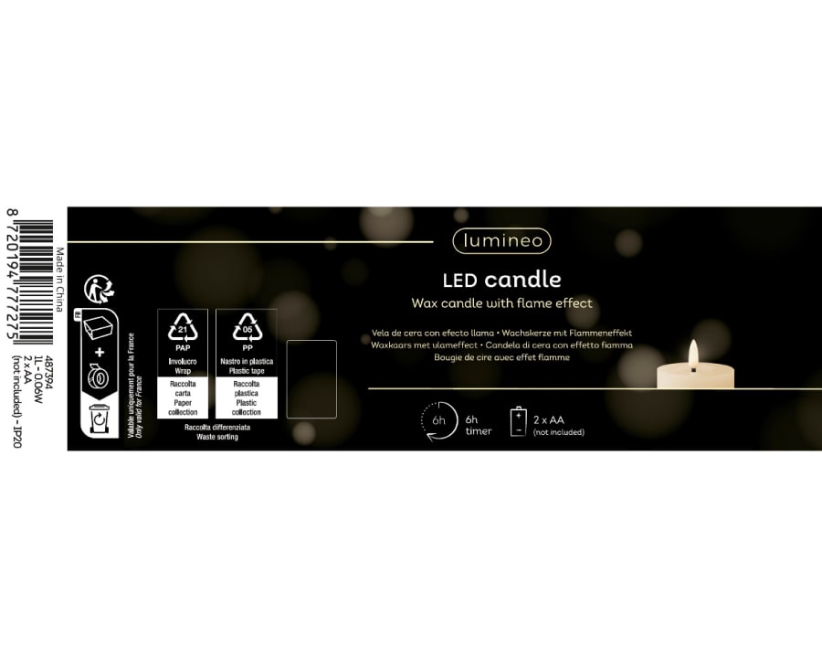LED Kerti SHINY 5x13cm. (21)