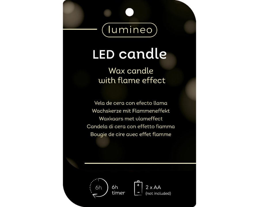 LED Kerti Wick Shape Grey 8x15cm. (14)