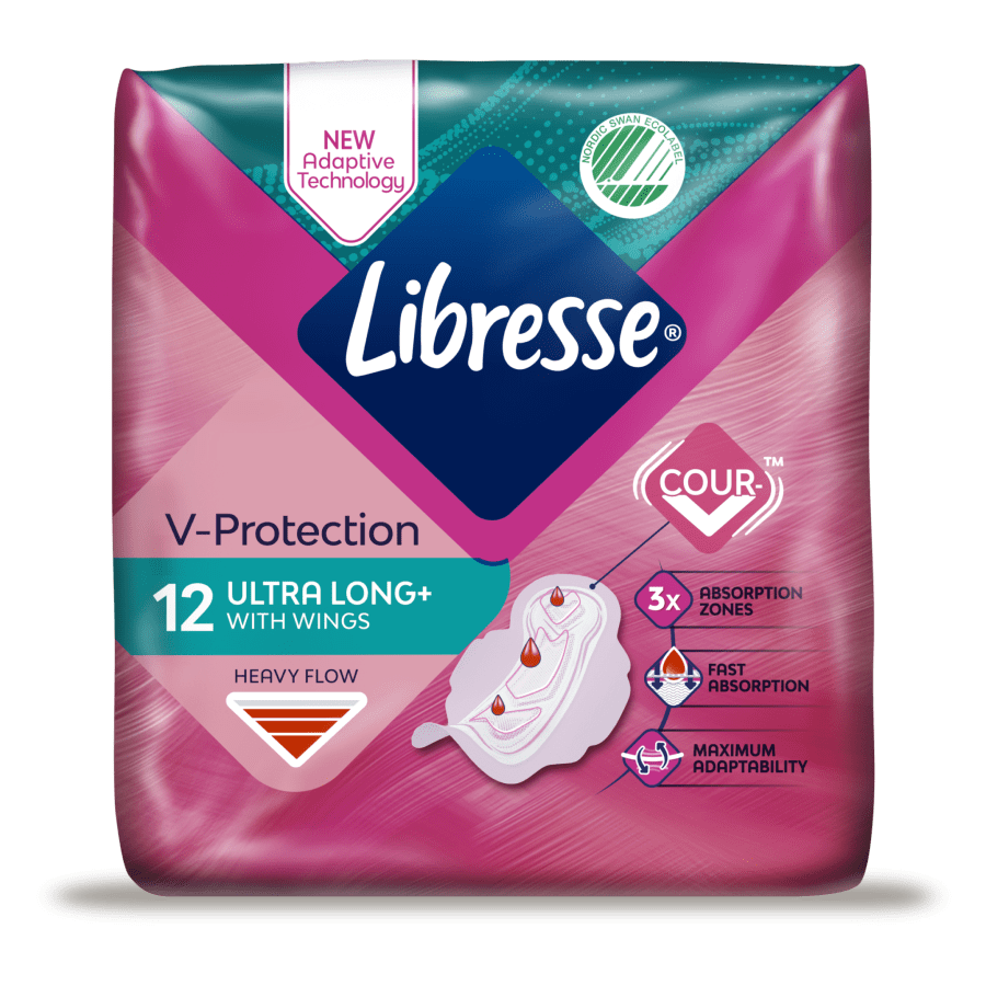 Libresse dömubindi Ultra Long m. vængjum 16x12stk