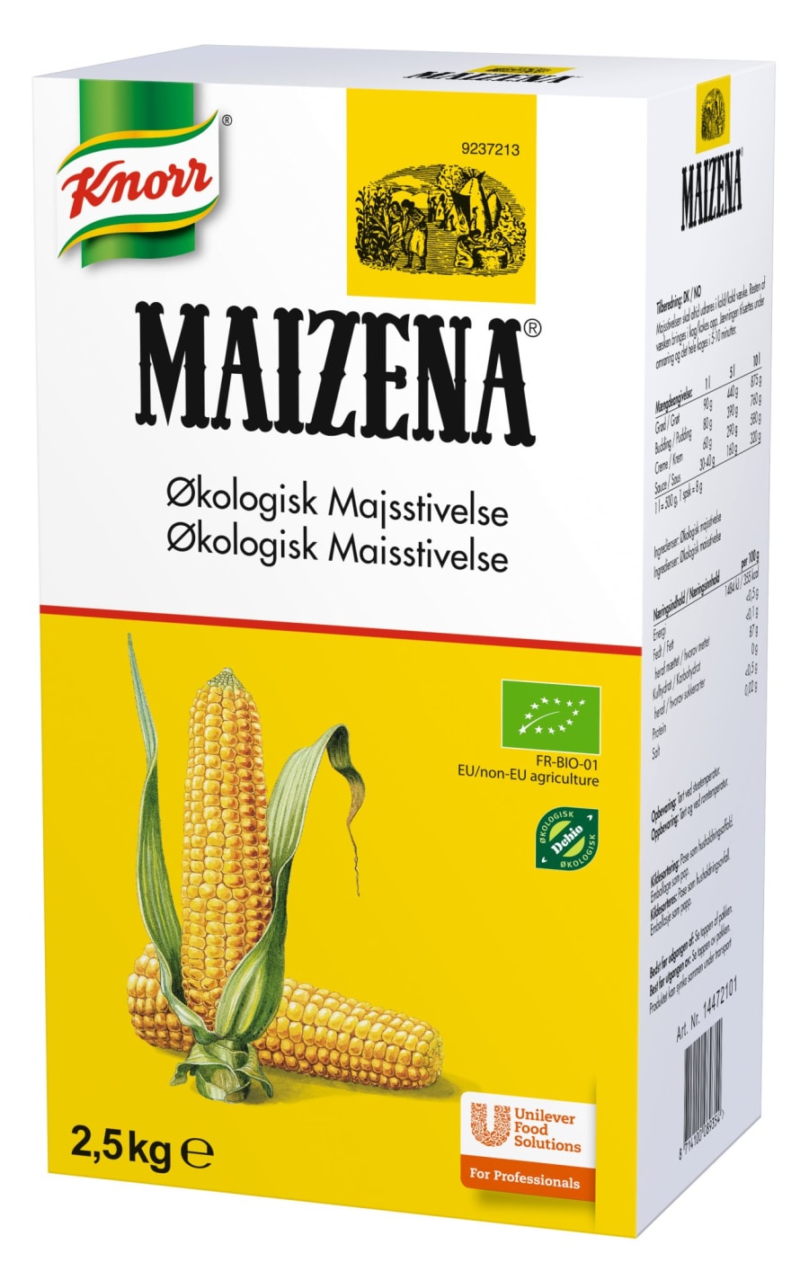 Maizena Maísmjöl 2,5kg lífrænt (4stk/ks)