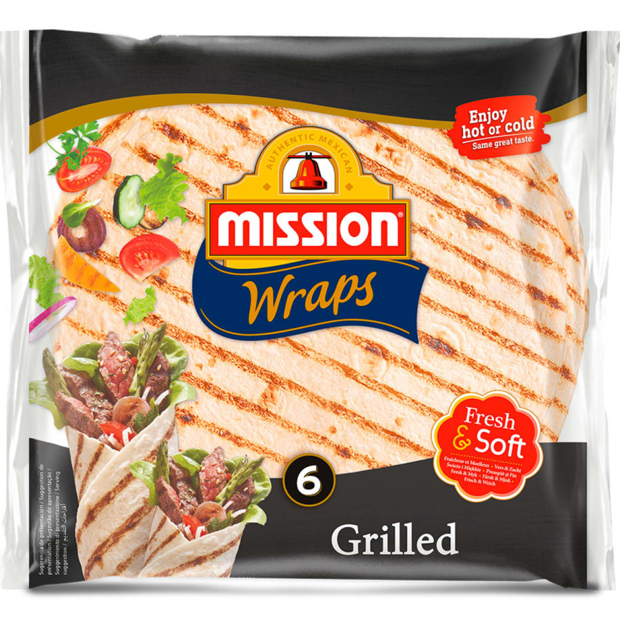 Mission Tortilla með Grillrönd 10" Ferskar