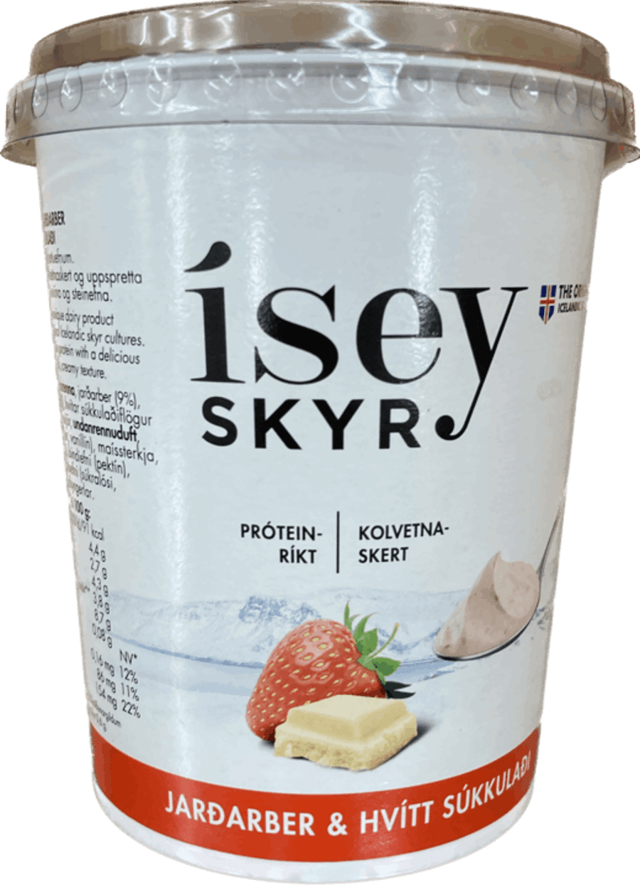 Ms ísey skyr jarðarber/hvítt súkkulaði 500 gr