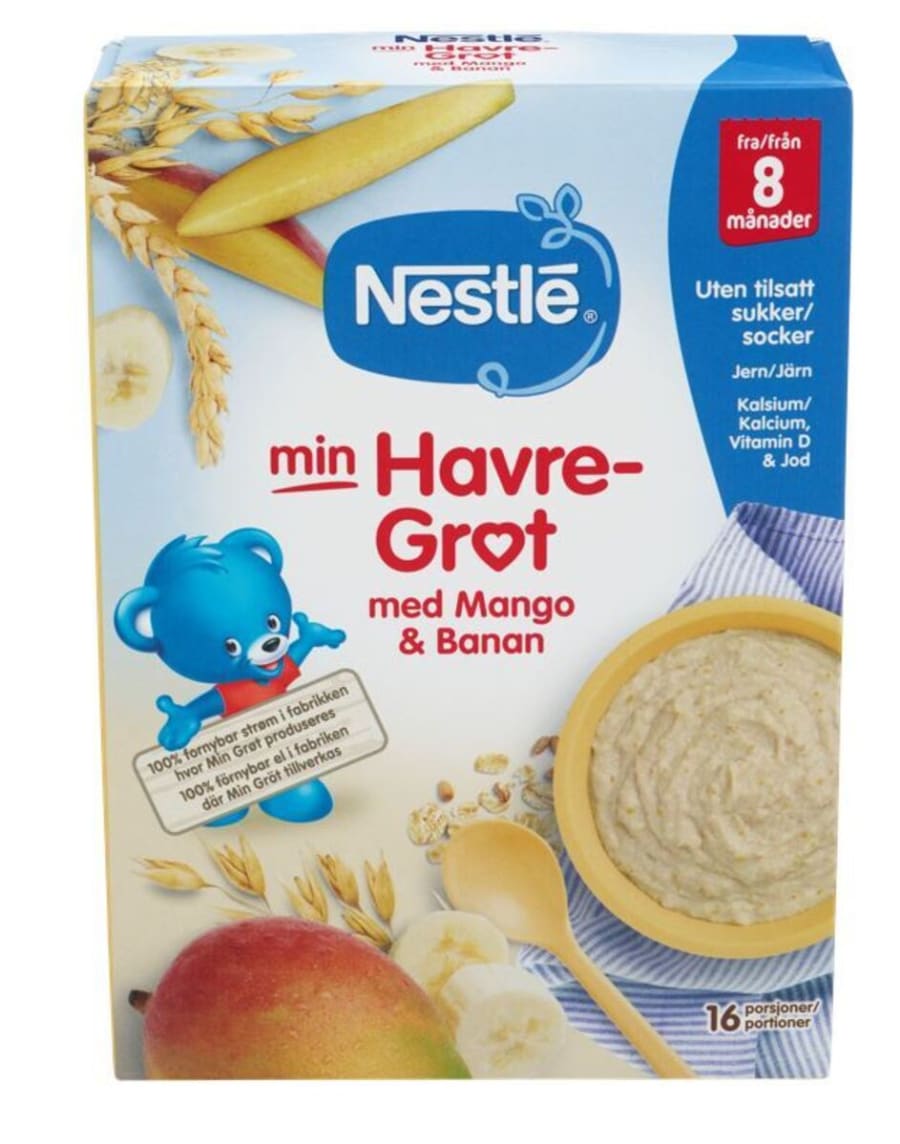 Nestlé Hafragrautur með bönunum og mangó 8x450gr
