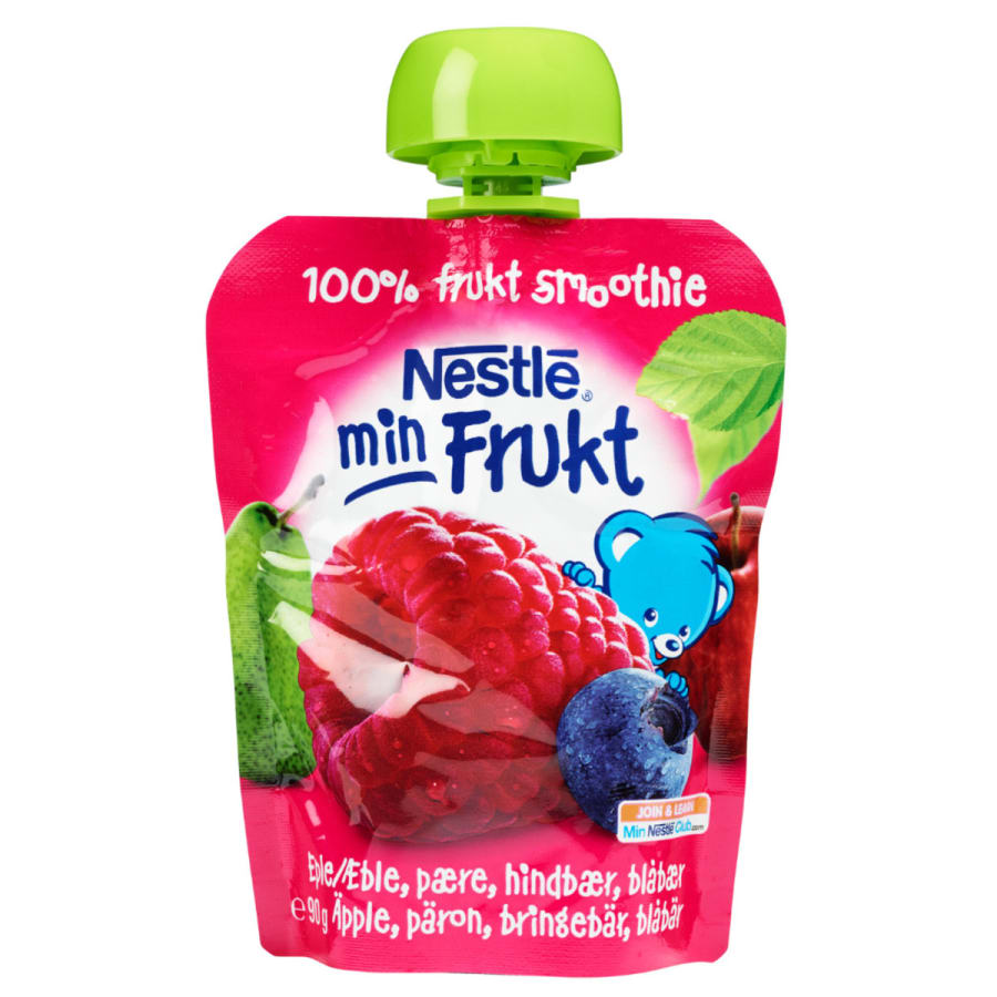 Nestlé Min Frukt Epla og hindberja skvísa 6m