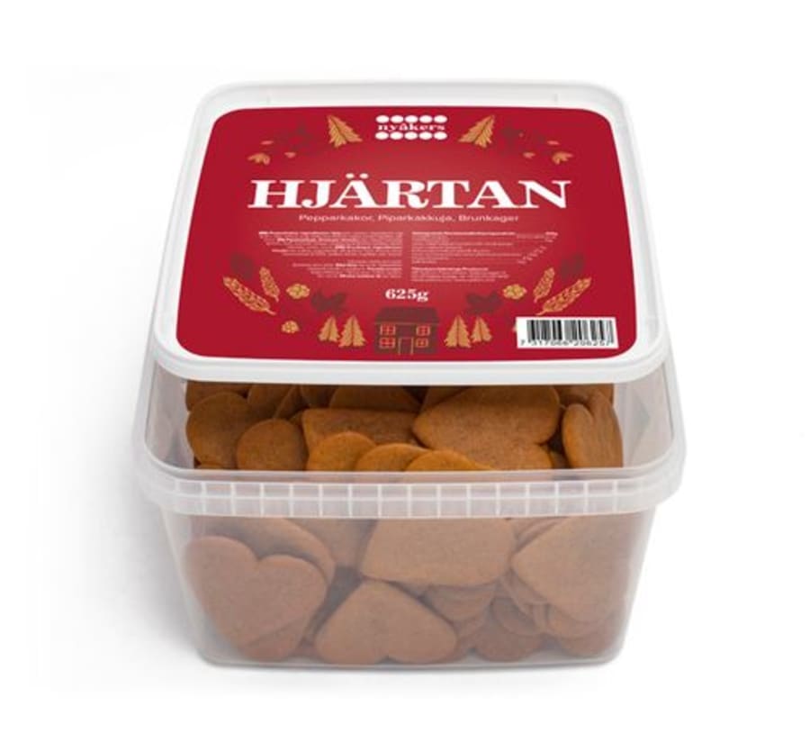 Nyakers Piparkökuhjörtu lítil 8x625g