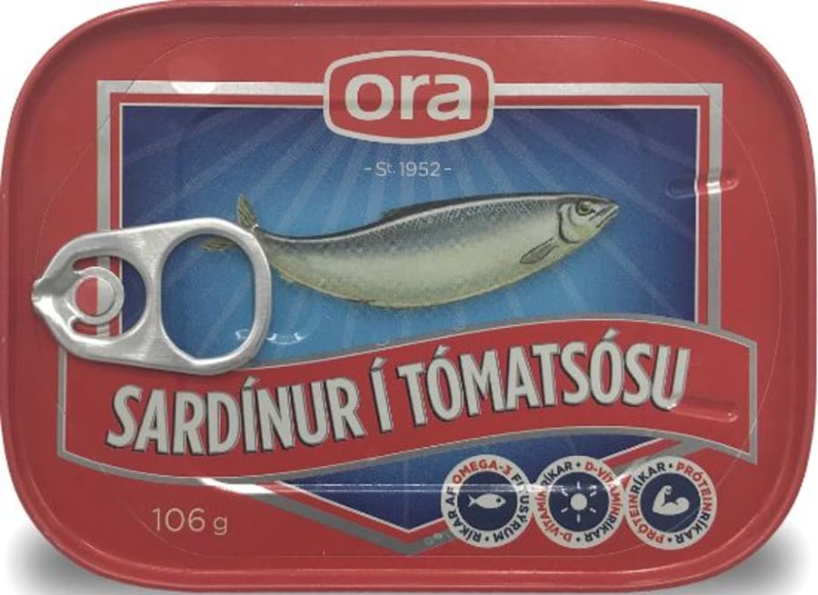 Ora Sardínur í Tómat 10×106 g/k