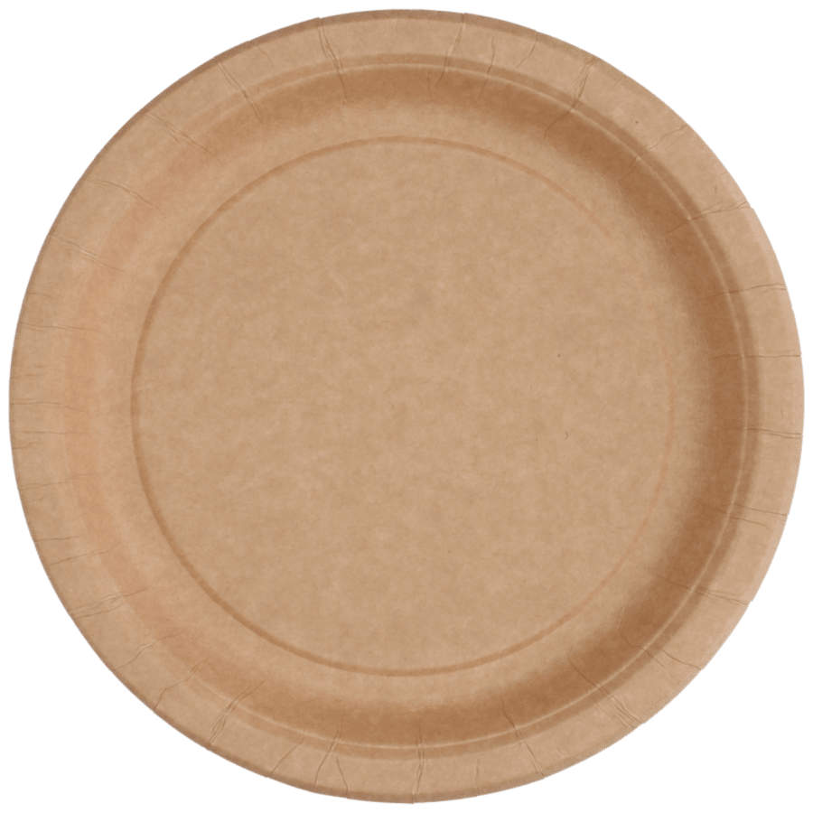 Pappadiskar brúnir 22cm 650stk