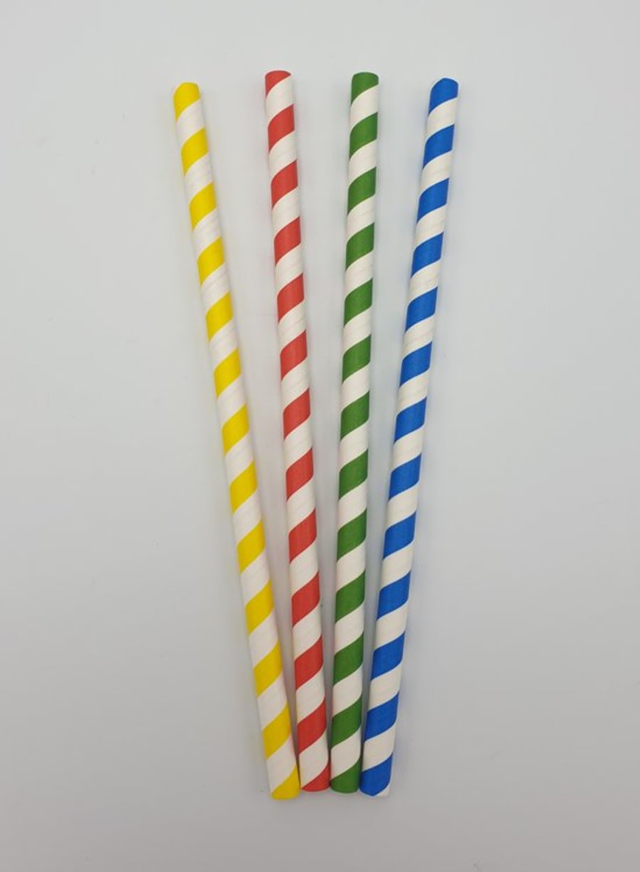Papparör marglit 8x210mm 300stk