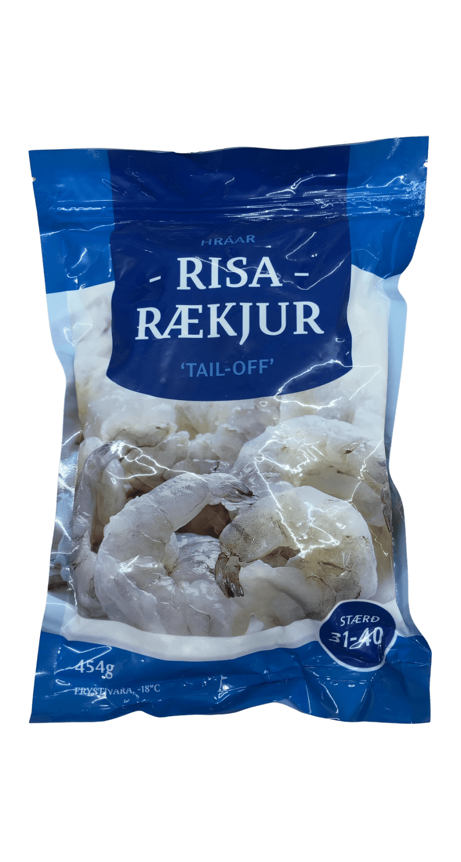 Pastuma Hráar risa rækjur Tail-off 454 g