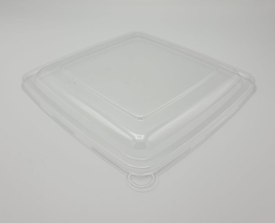 PET lok á 9x9" 3ja hólfa bakka 200stk