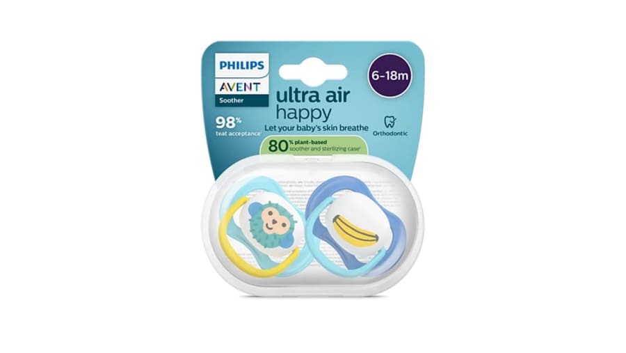 Philips-AVENT Snuð Ultra Air 6-18 mánaða 2stk blátt