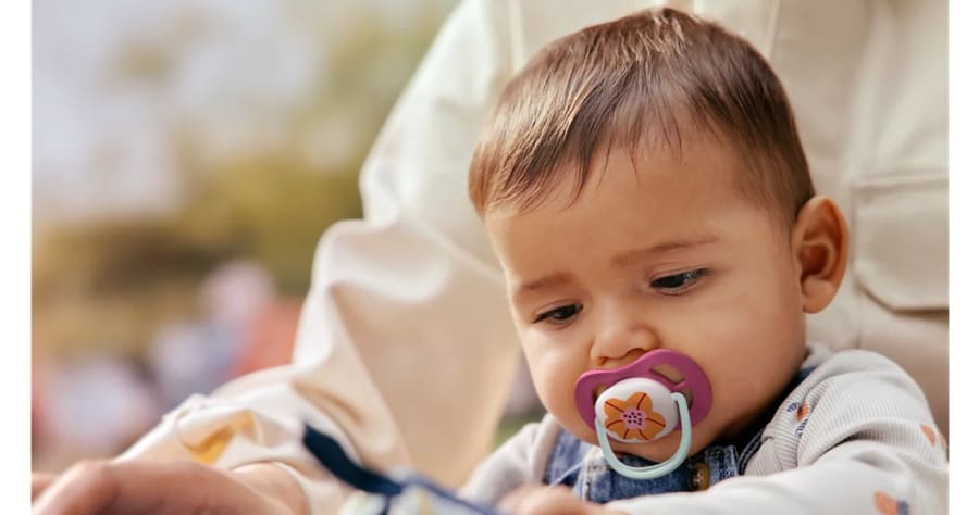 Philips-AVENT Snuð Ultra Air 6-18 mánaða 2stk bleikt/appelsínugult