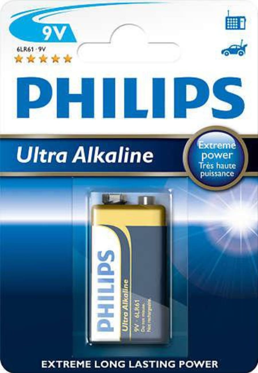 Philips 9V Rafhlaða - Extreme Life