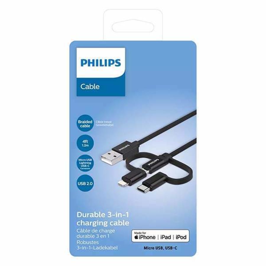 Philips USB Snúra 3 in 1 - 1.2mtr