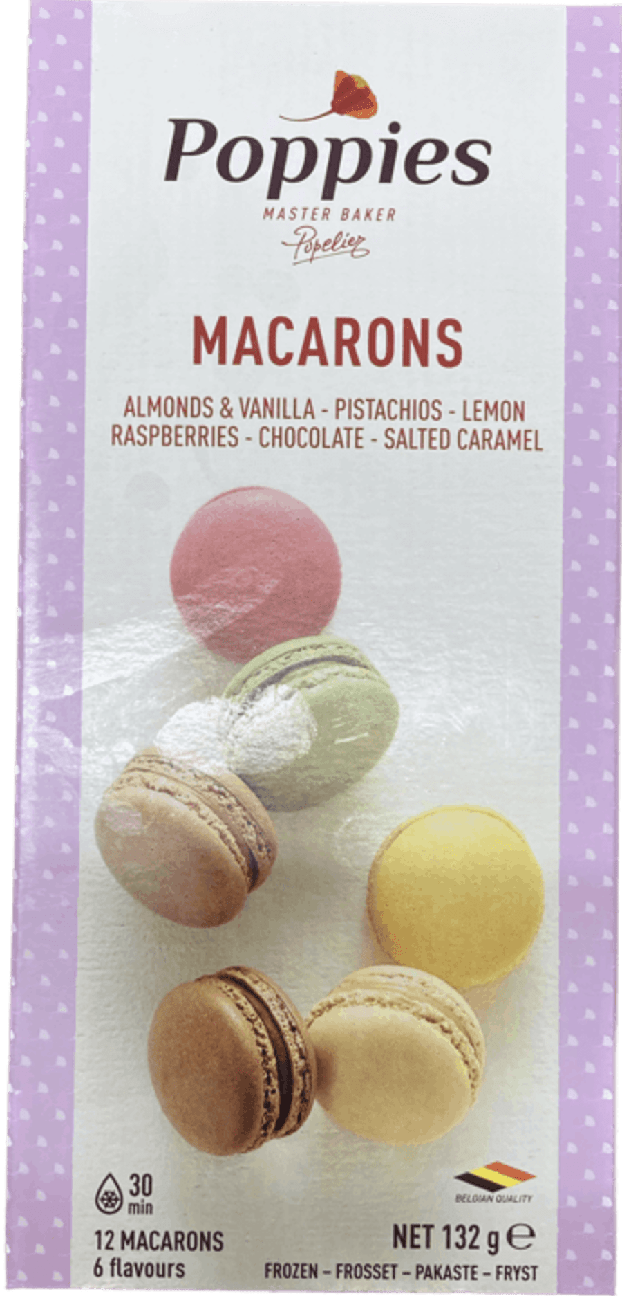 Poppies macarons 12 stk