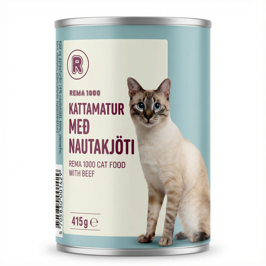 REMA 1000 kattamatur með nautakjöti 415 g