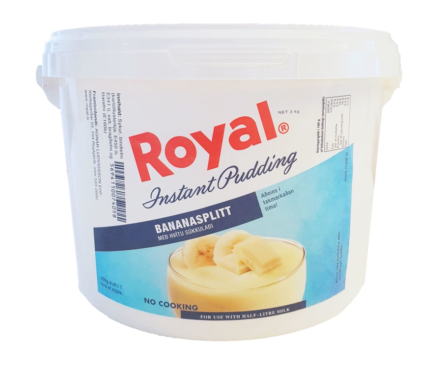 Royal bananasplitt búðingur 3 kg