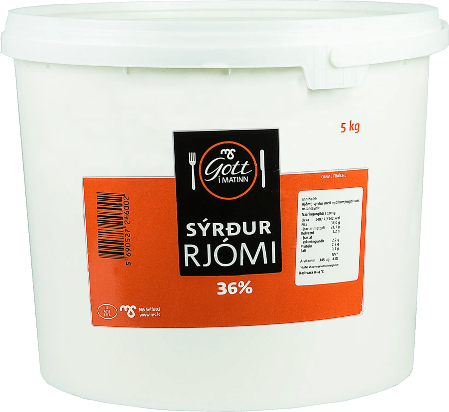 MS Sýrður rjómi 36% 5kg