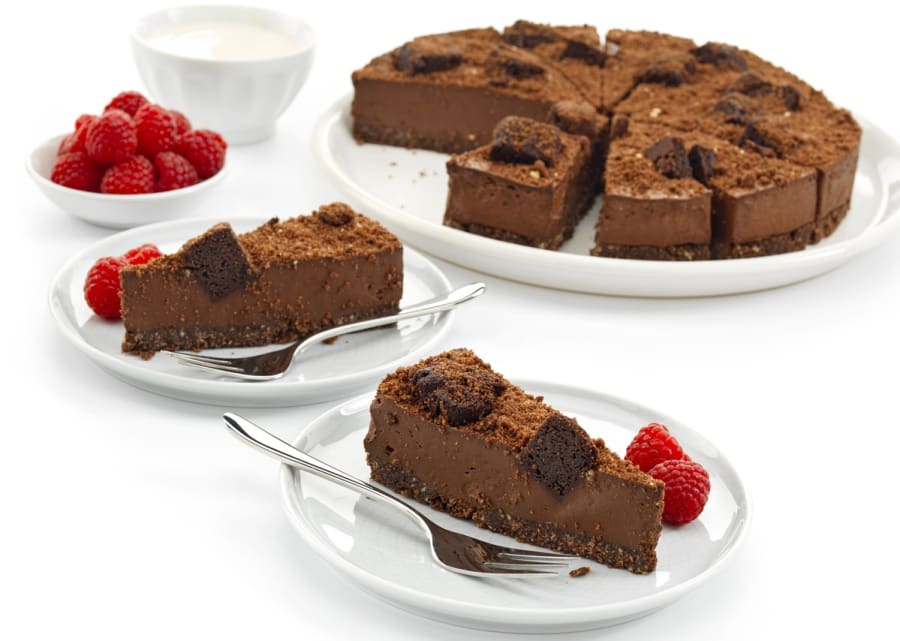 Súkkulaði Truffle Brownie Terta Vegan Glútenlaus 14 sneiðar