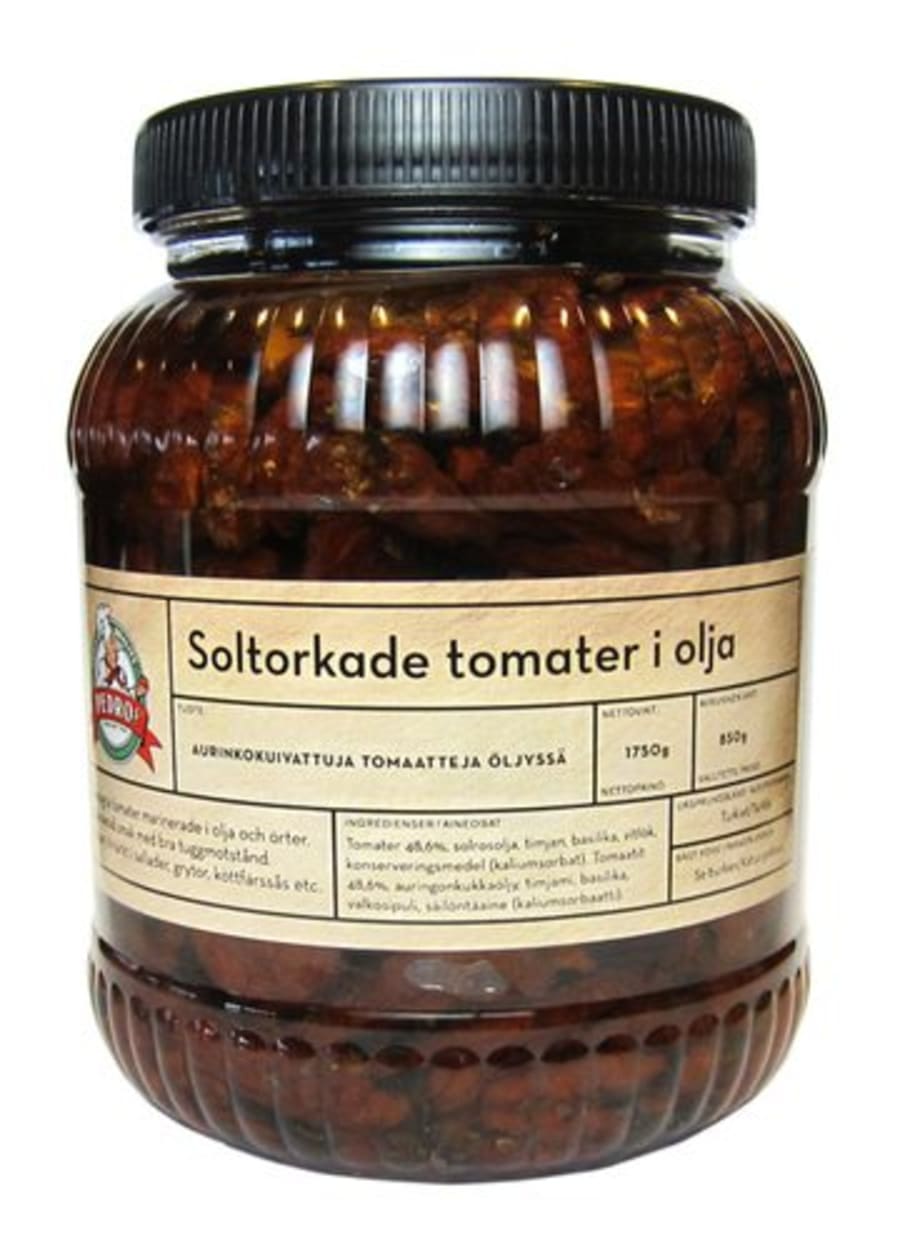 Sólþurrkaðir tómatar í olíu heilir 1,75kg (6stk/ks)