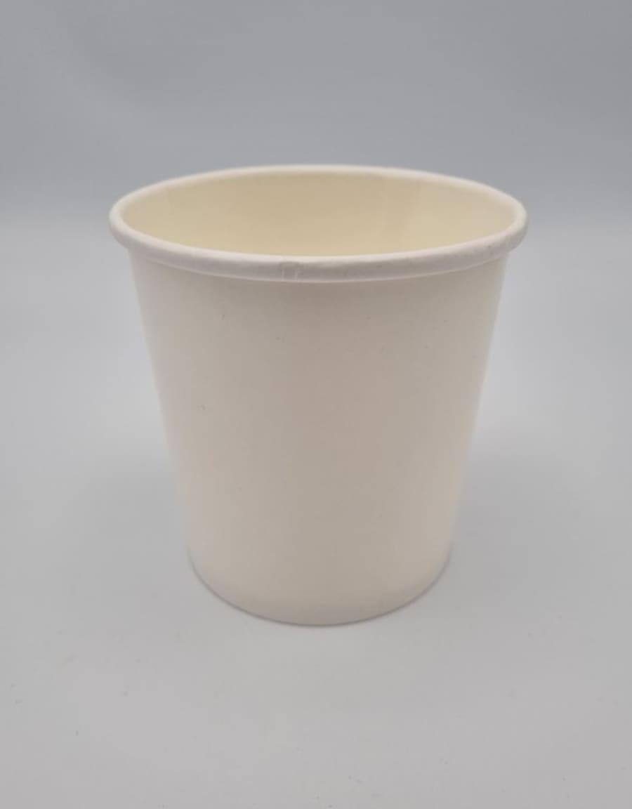 Súpubolli hvítur pappa 16oz 500stk
