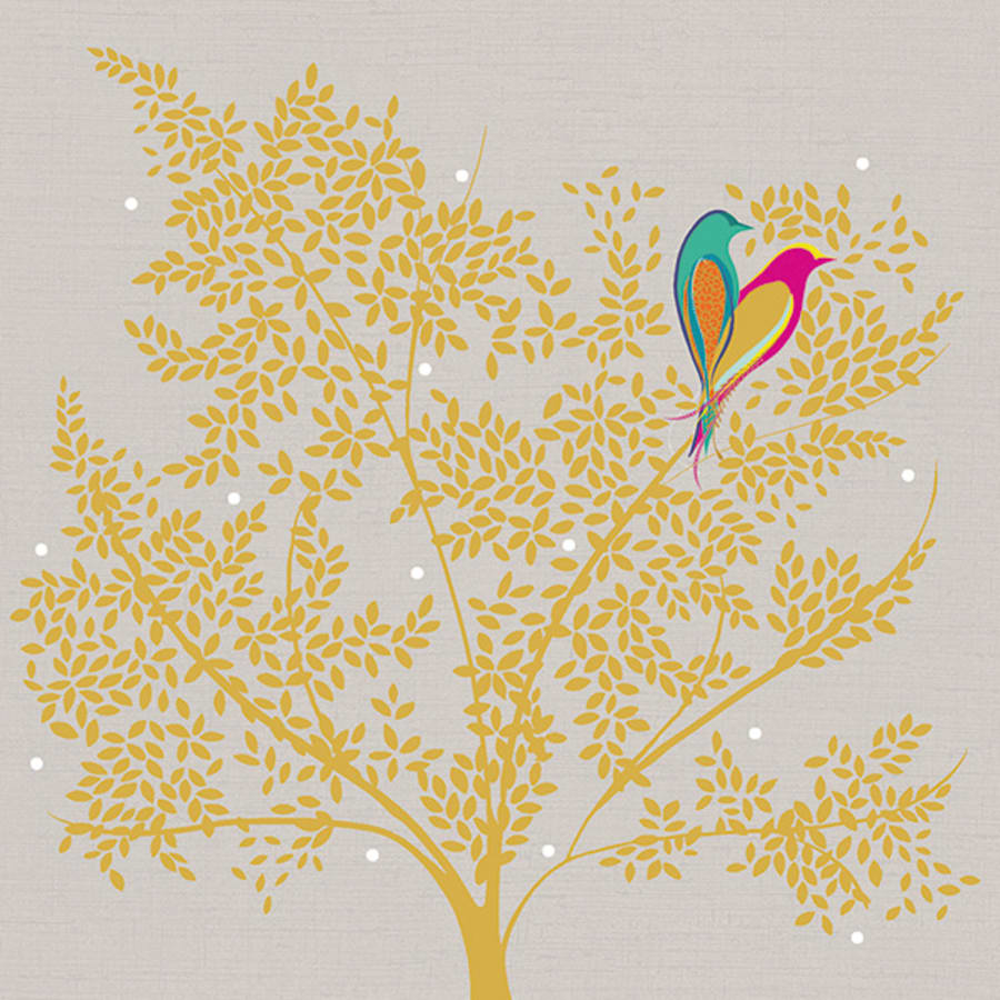Sara Miller-Gjafak 138x138mm. Love birds