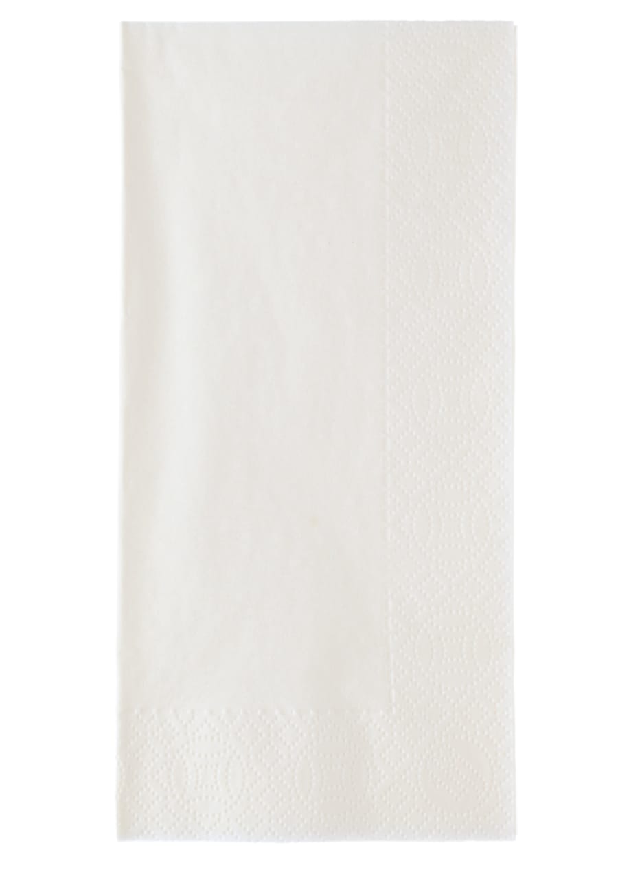 Servíettur 3ja laga 40x40cm brotnar hvítar 1000stk
