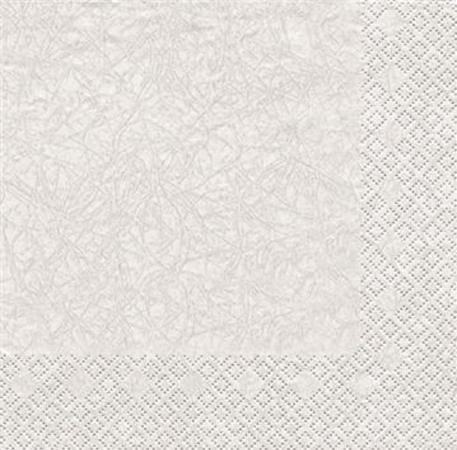 Servíettur Modern colours white 33×33 (12)