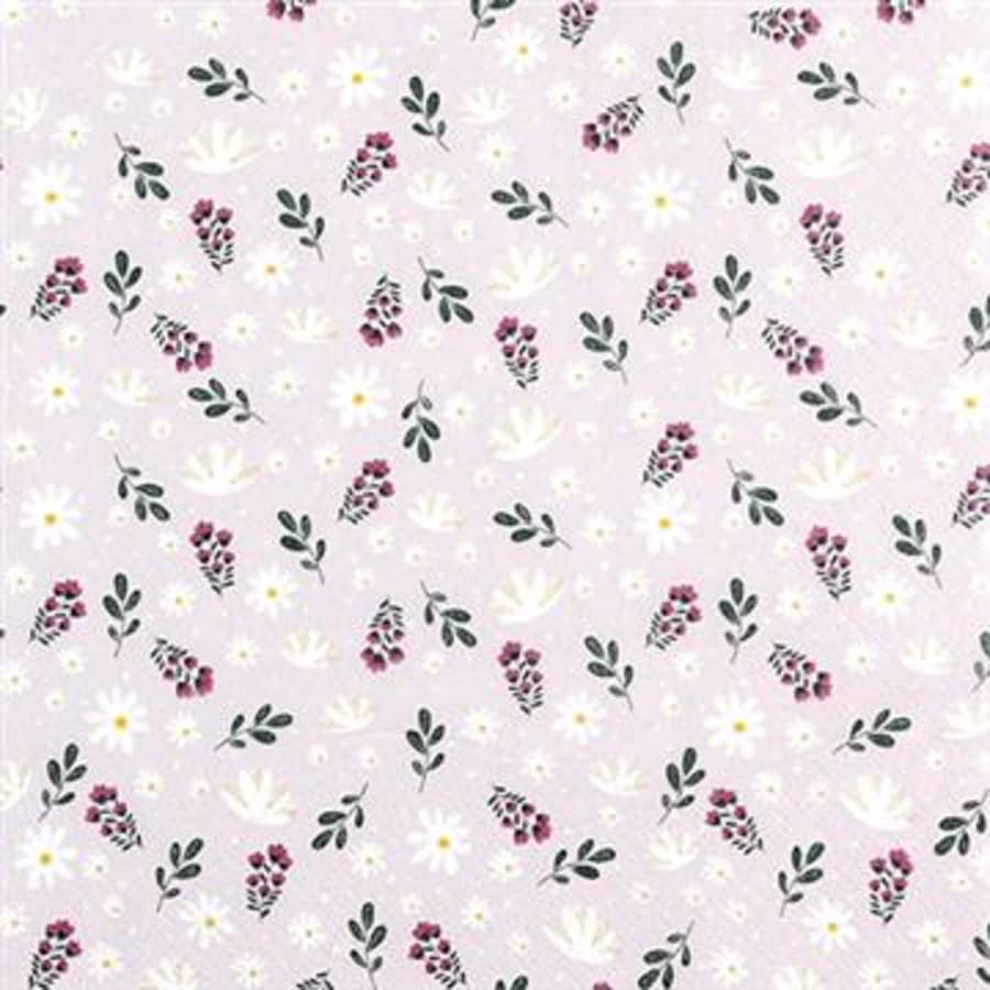 Servíettur Petites Fleurs rose 33×33 (12)