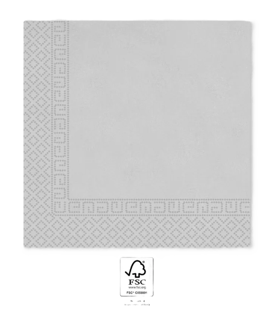 Silfur servíettur 33×33 20st (12)