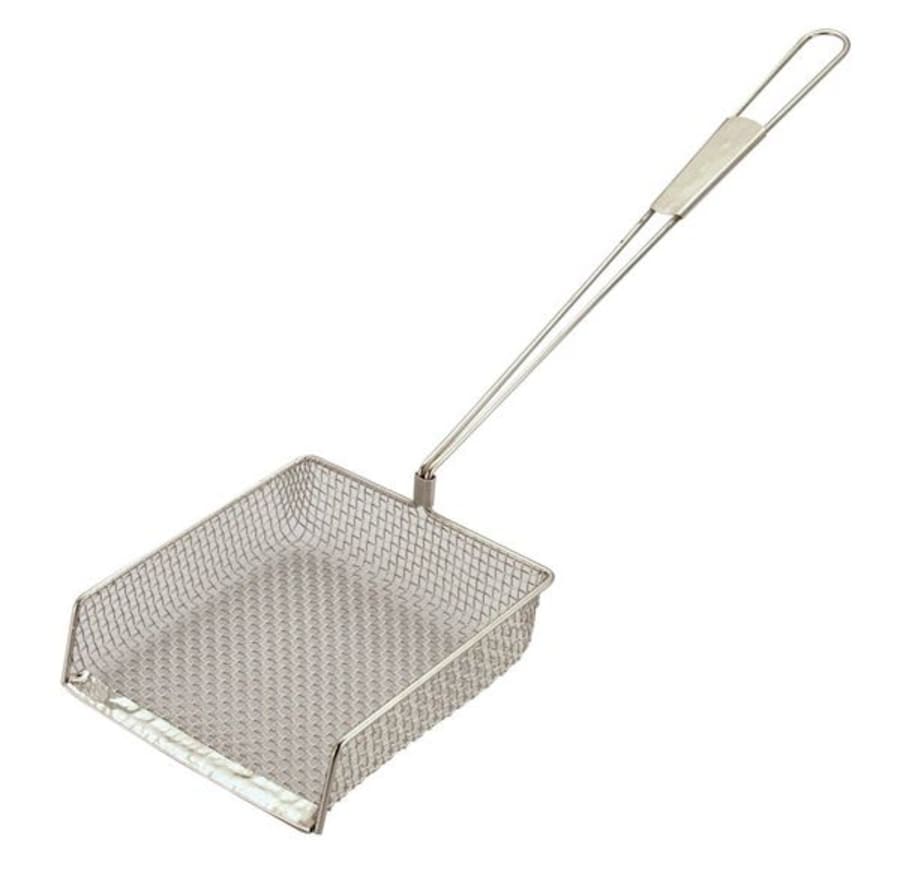 Skófla með löngu skafti fyrir franskar.