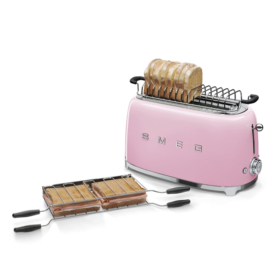 Smeg Brauðrist 4 sneiða Bleik