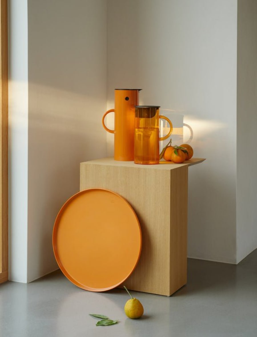 Stelton EM vatnskanna 1,5L m.loki appelsínugul