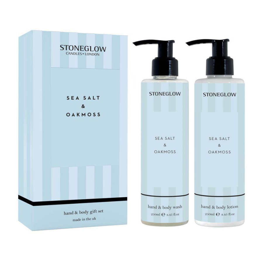 Stoneglow Classic hand og líkamskrem gjafasett - SeaSalt & Oakmoss