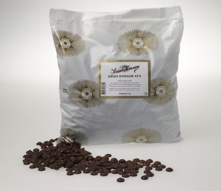 Suðusúkkulaði Konsúm dropar 2,5kg (4stk/ks)