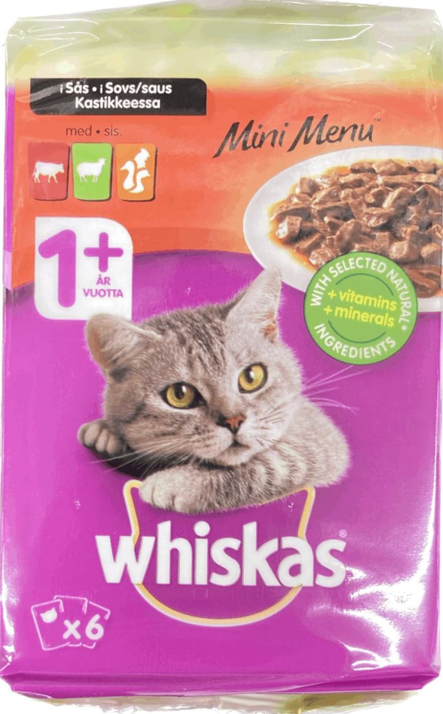 Whiskas 6x50 gr meat