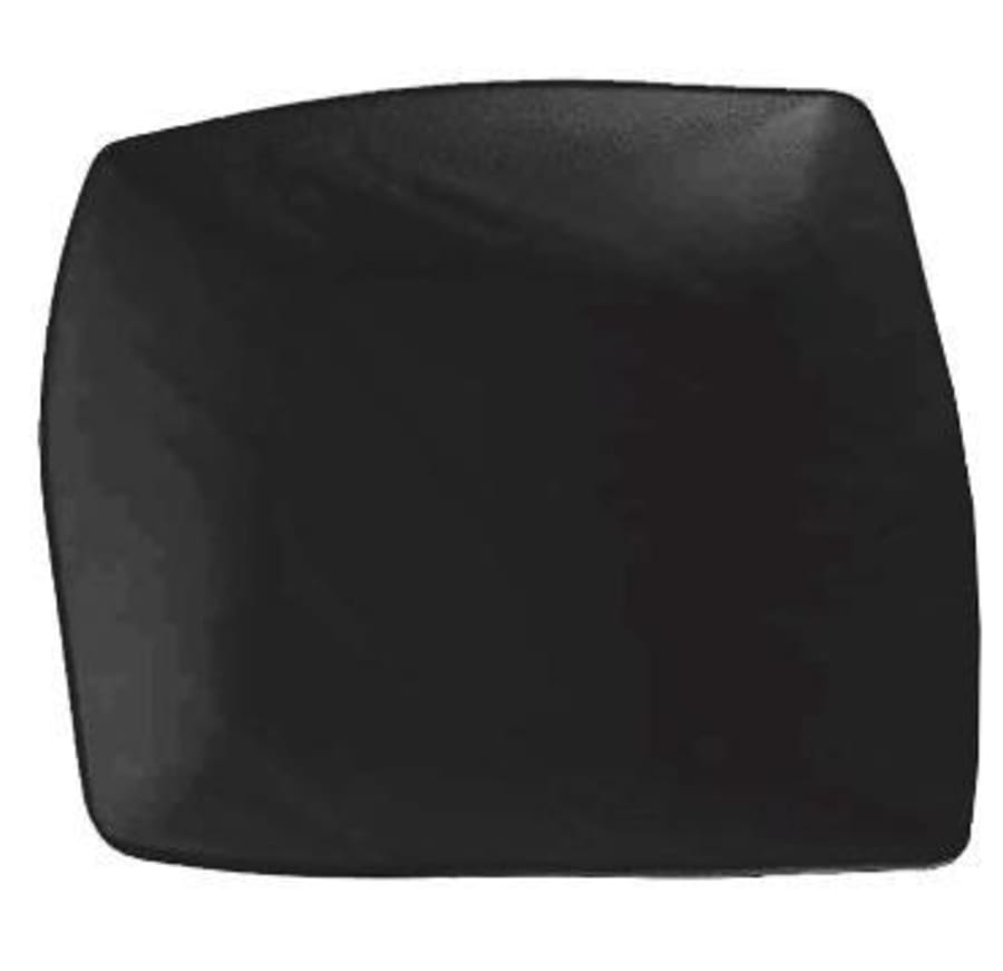 Svartur diskur Zen Melamin 23x23cm 6stk