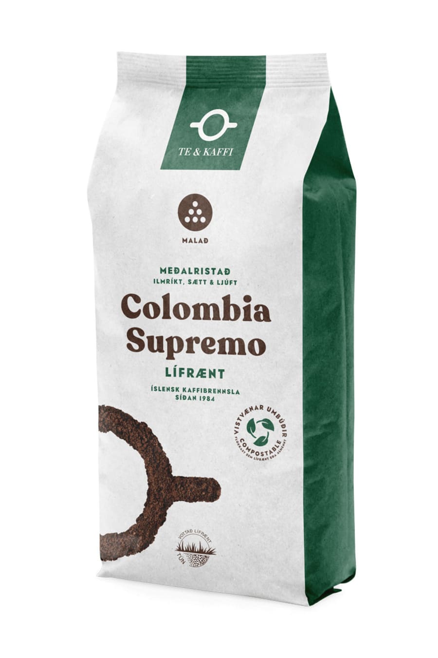 Te & Kaffi Colombia Supremo Lífrænt Malað