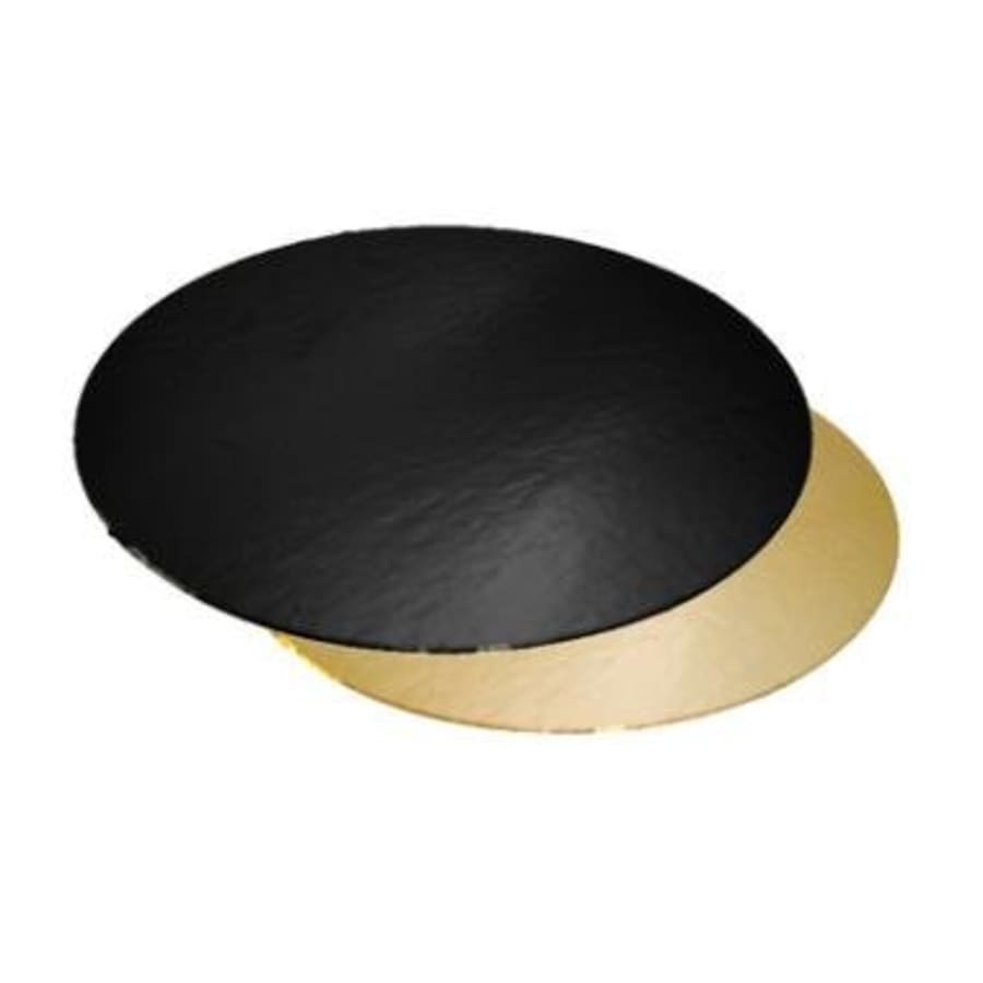 Tertuspjöld gyllt/svört hringlaga 28cm 100stk