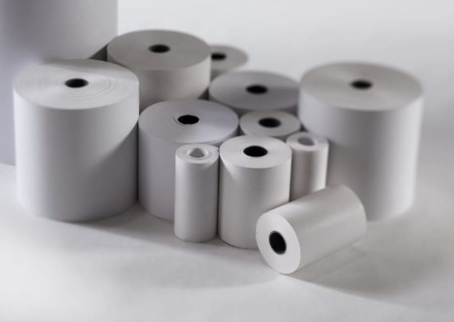 Thermalpappír 80mm (5rúllur) stórar 55gr posarúllur